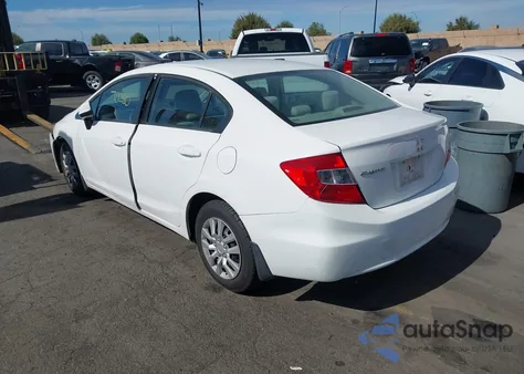 2012 Honda Civic Lx из США, поврежденный, VIN 19XFB2F53CE013601